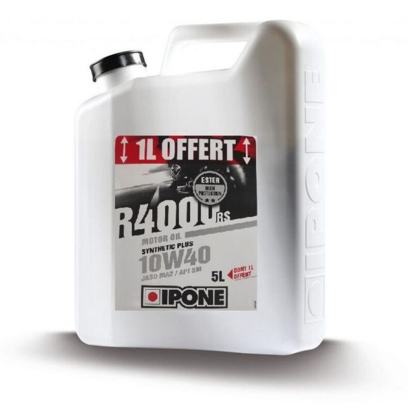 Huile moteur Moto route R4000RS - 10W40 - 4 +1 litre offert