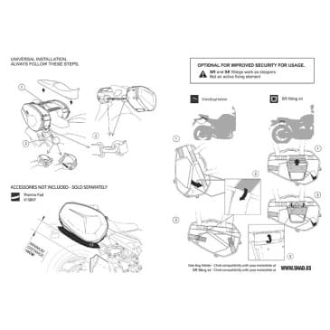 Sacoche cavalière latérale Shad E48 extensibles DE 23 A 29L semi-rigides (Fixation SR Side Bag Holder vendue séparément) (X0SE482) (VENDU A LA PAIRE) – Image 11
