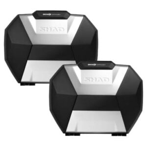 valise latérale Side Case Shad SH38X EXPANDABLE 38L noir-ALU (Fixation 3P, 4P System vendue séparément) (D0B38200) (PAIRE)