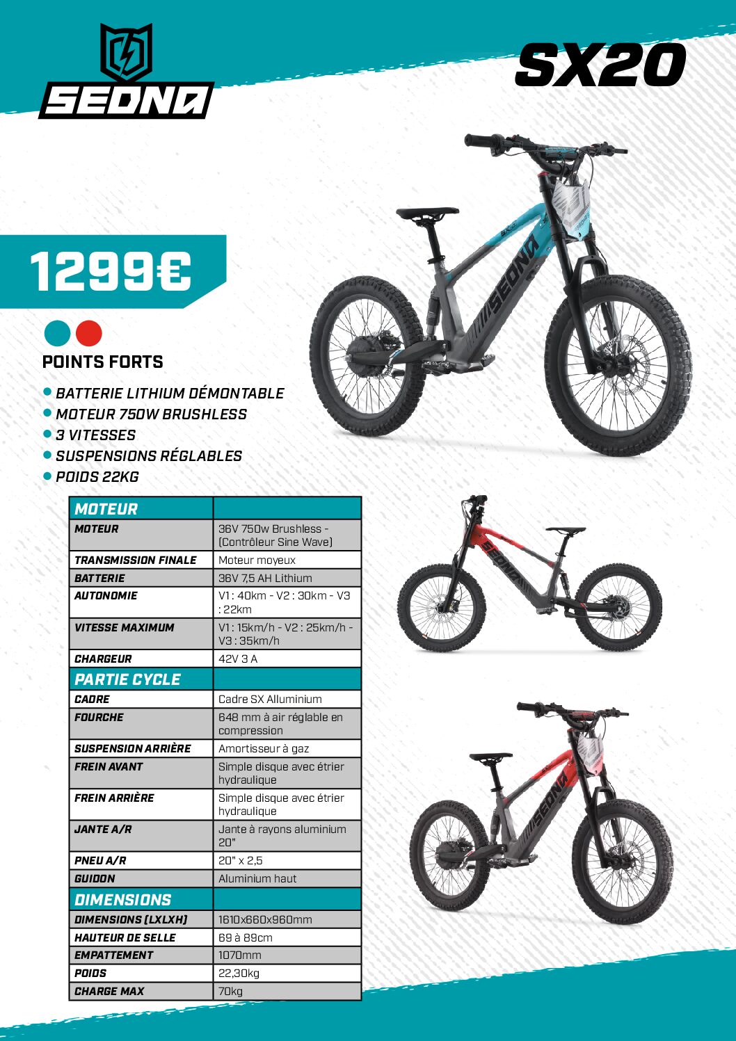 Draisienne électrique sedna sx 20 – Image 2