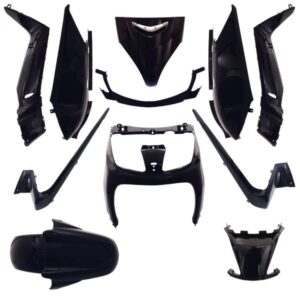 Kit carrosserie Yamaha 125-250 X-Max 2006>2009 / MBK 125-250 Skycruiser 2006>2009 noir brillant (11 pièces)