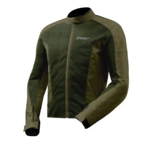 Blouson moto été Eight Aéro-Flow Kaki - Protection et Ventilation