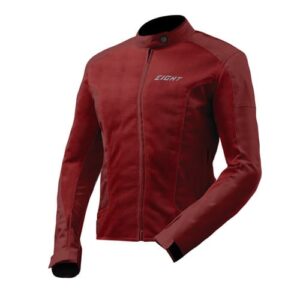 Blouson moto été Eight Aéro-Flow Femme Grenat - Élégance et Aération Maximale