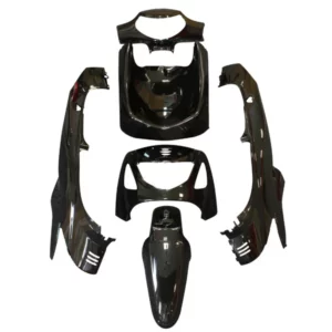 kit carénage Honda 125 SH 2001+2004 noir brillant (6 pièces)  -P2R-