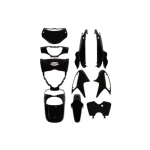 kit carénage Honda 125 SH INJECTION 2005+2008 noir brillant (10 pièces) -P2R-