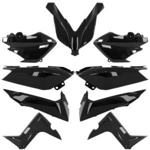 kit carénage Yamaha 125-250-400 X-Max 2014+2017 noir brillant (kit 9 pièces)  -P2R-