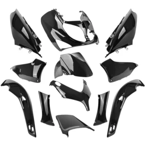 kit carénage Yamaha 500 T-Max 2001+2007 noir brillant -STYLE ORIGINE- (12 pièces)  -P2R-