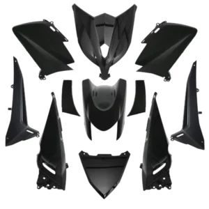 kit carénage Yamaha 530 T-Max 2012+2014 noir brillant (11 pièces)  -P2R-