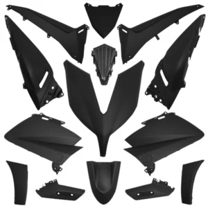 kit carénage Yamaha 530 T-Max 2015+2016 noir mat (14 pièces)